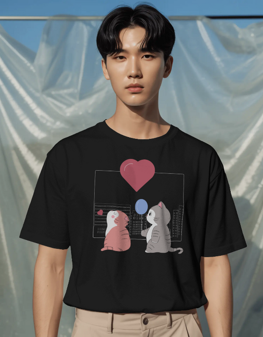 Valentines Day Gift for Cat Lovers, Cute Cat Couple Shirt