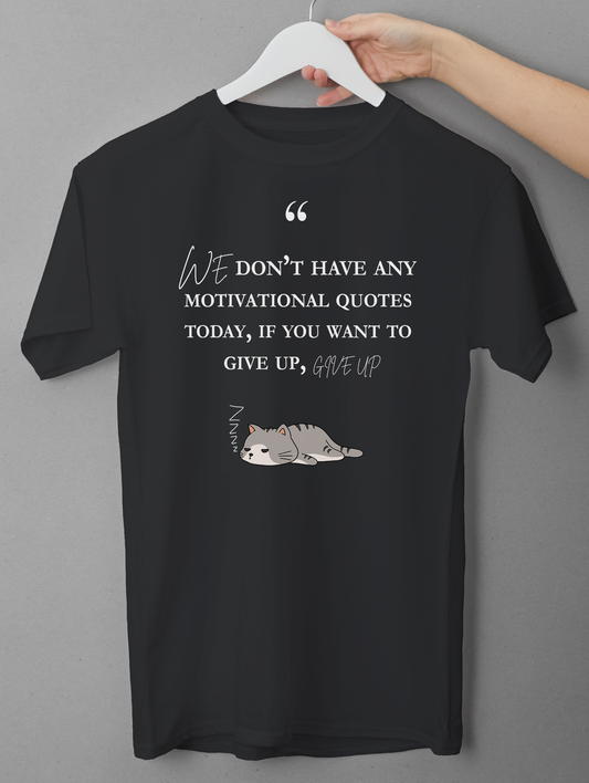 Lazy Cat T-Shirt – Anti-Motivation Cat Shirt | Sarcastic Graphic Tee | Unisex