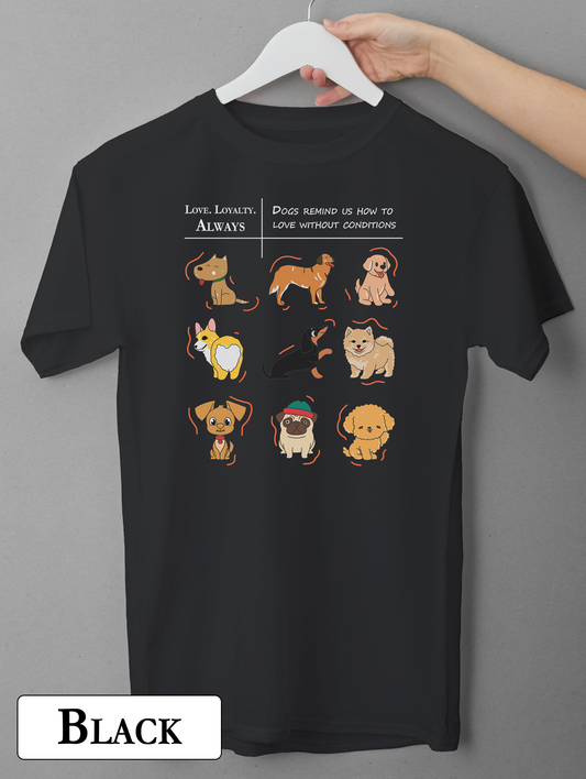 Dog Lover Shirt Love Loyalty Always | Cute Dog Tee