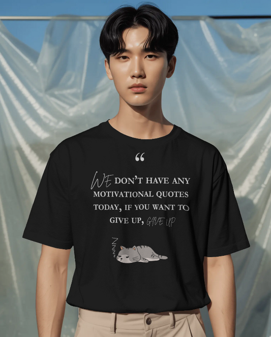 Funny Lazy Cat T-Shirt – Anti-Motivation Cat Shirt | Sarcastic Graphic Tee | Unisex