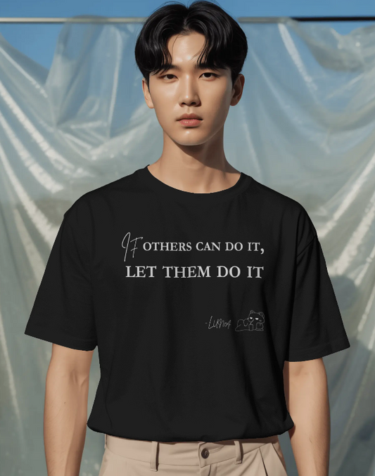If Others Can Do It Let Them Do It Shirt – Funny Lazy Cat Quote T-Shirt, Minimalist Humor Tee, Introvert Gift