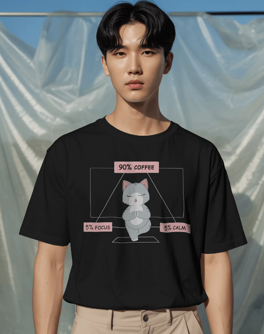 Cute Cat  Yoga Shirt | Coffee Is Life, Unisex Shirt