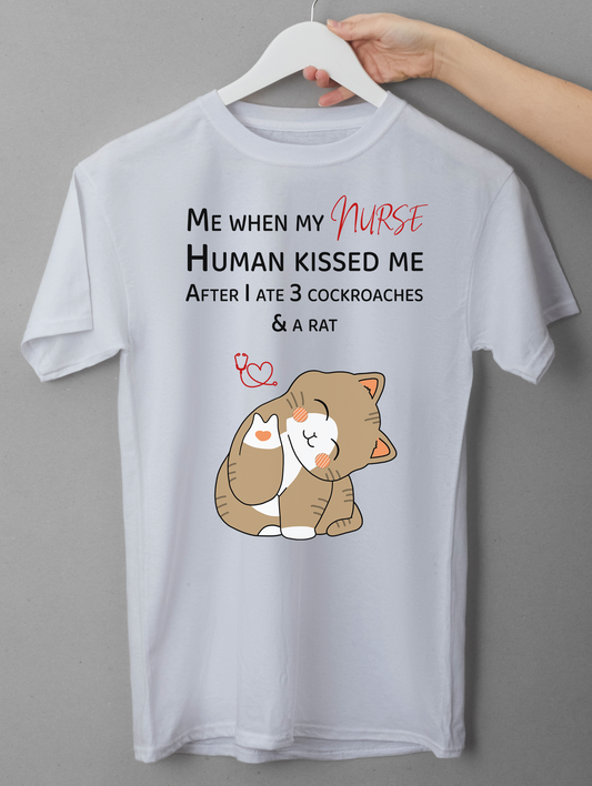 Funny Nurse Cat Shirt – Dark Humor Nurse T-Shirt, Medical Humor Tee for Nurses, RN LPN Gift